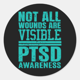 Sticker Rond Toutes Les Blessures Ne Sont Pas Visibles - Sensib
