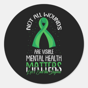 Sticker Rond Toutes les blessures ne sont pas visibles Sensibil