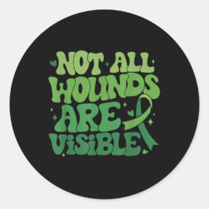 Sticker Rond Toutes les blessures ne sont pas visibles Sensibil