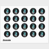 Sticker Rond Toutes les blessures Visible Turquoise Ruban Drape (Feuille)