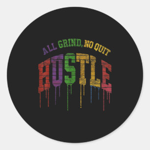 Sticker Rond Toutes les broches sans arrêt Graphisme Design-mot