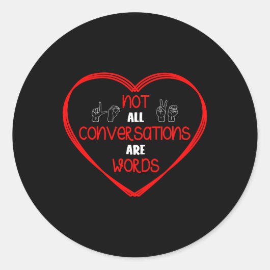 Sticker Rond Toutes Les Conversations Sont Des Mots Langues Des (Devant)