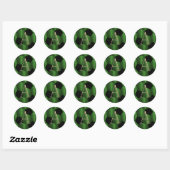 Sticker Rond TOUTES LES INITIALES Emerald Green et Black Soccer (Feuille)