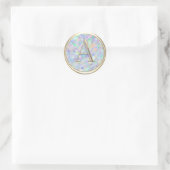 Sticker Rond TOUTES LES INITIALES Gold Monogramme Abstrait (Sac)