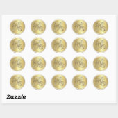 Sticker Rond TOUTES LES INITIALES Gold Monogramme Enveloppe ini (Feuille)