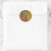 Sticker Rond TOUTES LES INITIALES Gold Monogramme Festive Color (Sac)