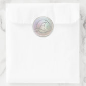 Sticker Rond TOUTES LES INITIALES Monogramme Cercle Argent Gris (Sac)