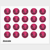 Sticker Rond TOUTES LES INITIALES Monogramme Cercle Argent Mage (Feuille)