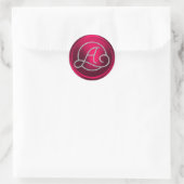 Sticker Rond TOUTES LES INITIALES Monogramme Cercle Argent Mage (Sac)