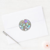 Sticker Rond TOUTES LES INITIALES Monogramme d'argent sur Mère (Enveloppe)