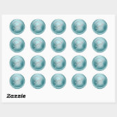 Sticker Rond TOUTES LES INITIALES Monogramme d'écriture argenté (Feuille)