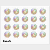 Sticker Rond TOUTES LES INITIALES Monogramme doré 3 Perlé (Feuille)