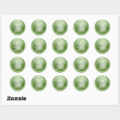 Sticker Rond TOUTES LES INITIALES Monogramme écriture argent cl (Feuille)