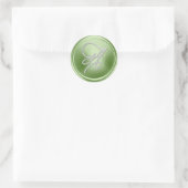 Sticker Rond TOUTES LES INITIALES Monogramme écriture argent cl (Sac)