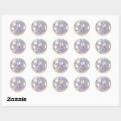 Sticker Rond TOUTES LES INITIALES Monogramme Iridescente Partie (Feuille)