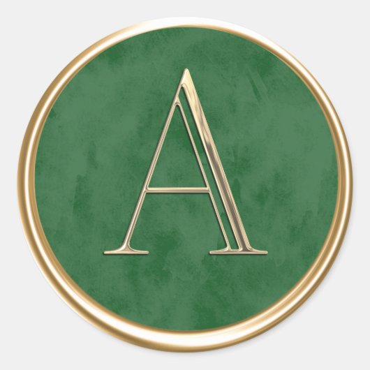 Sticker Rond TOUTES LES INITIALES Monogramme or Texture sur n'i (Devant)