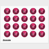Sticker Rond TOUTES LES INITIALES Monogramme Script Argent Mage (Feuille)