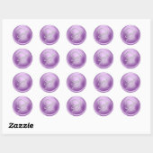 Sticker Rond TOUTES LES INITIALES Monogramme Script Argent Orch (Feuille)
