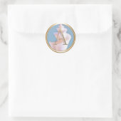 Sticker Rond TOUTES LES INITIALES Monogramme Shell Beach Océan (Sac)