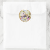 Sticker Rond TOUTES LES INITIALES Or Monogramme rose jaune Flor (Sac)