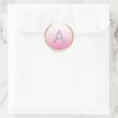 Sticker Rond TOUTES LES INITIATIVES Diamant Monogramme Blanc Om (Sac)
