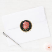 Sticker Rond TOUTES LES INITIATIVES Gold Monogramme Rose Rose N (Enveloppe)