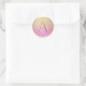 Sticker Rond TOUTES LES INITIATIVES Monogramme Ombre Parties sc (Sac)