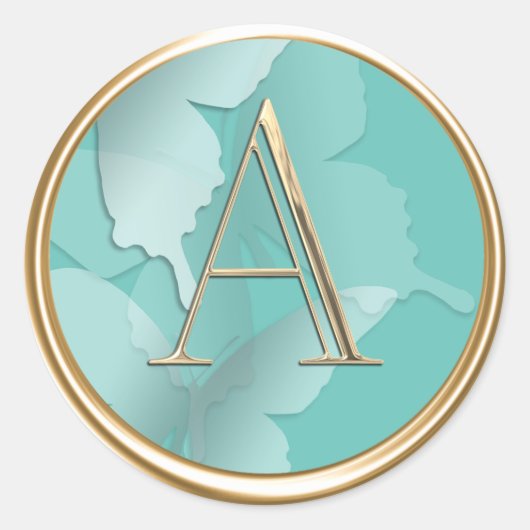 Sticker Rond TOUTES LES INITIATIVES Monogrammes Papillons en ve (Devant)