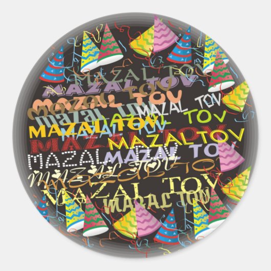 Sticker Rond tovs mazal (Devant)