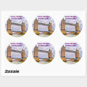 Sticker Rond Tower Bridge Londres, Angleterre Design d'art (Feuille)