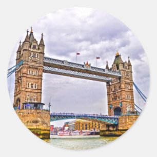 Sticker Rond Tower Bridge Londres, Angleterre Design d'art