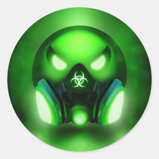Sticker Rond Toxicmoji (Voorkant)