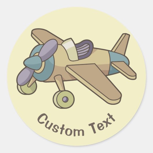 Sticker Rond Toy Avion (Devant)