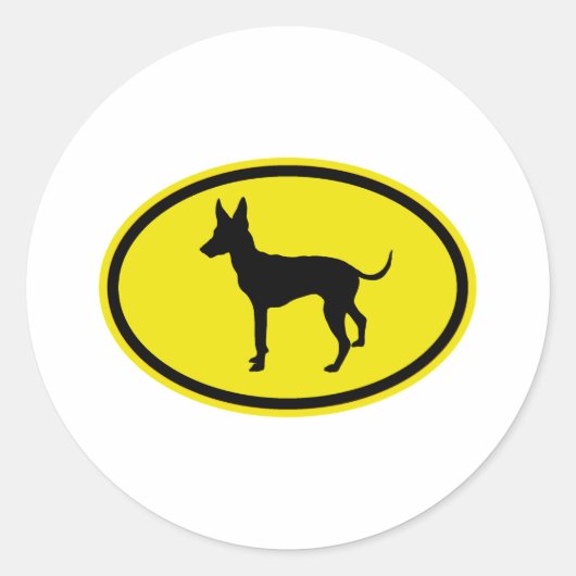 Sticker Rond Toy Manchester Terrier (Devant)