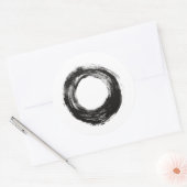 Sticker Rond Tracé de brosse (Enveloppe)