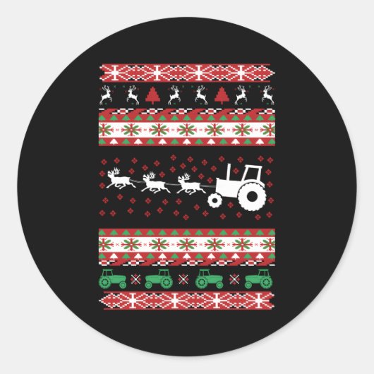Sticker Rond Tracteur agricole laid (Devant)