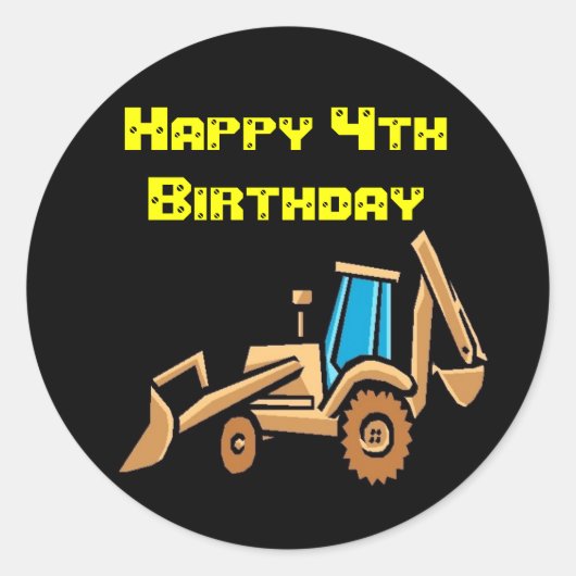 Sticker Rond tracteur, Anniversaire ! (Devant)