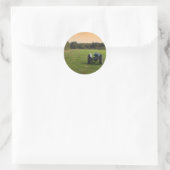 Sticker Rond Tracteur antique (Sac)