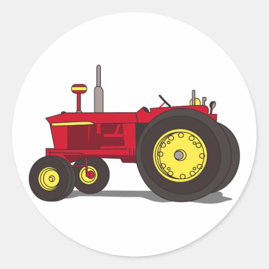 Sticker Rond tracteur classique (Devant)