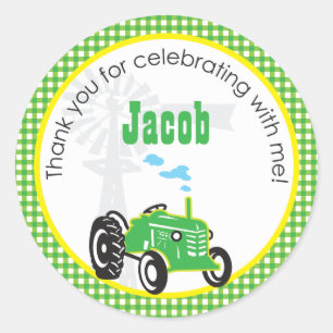 Sticker Rond Tracteur   Favoriser l'autocollant