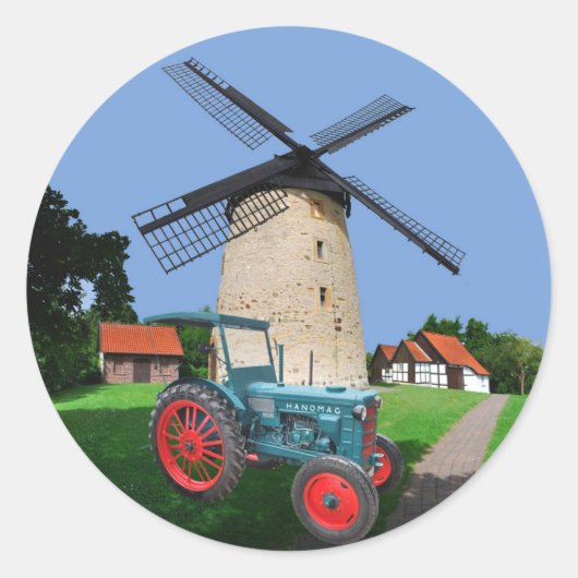 Sticker Rond Tracteur Hanomag R22 (Devant)