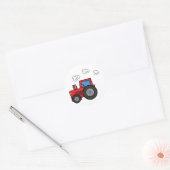 Sticker Rond Tracteur rouge (Enveloppe)