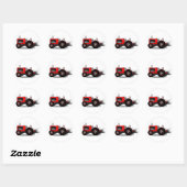 Sticker Rond Tracteur scolaire (Feuille)