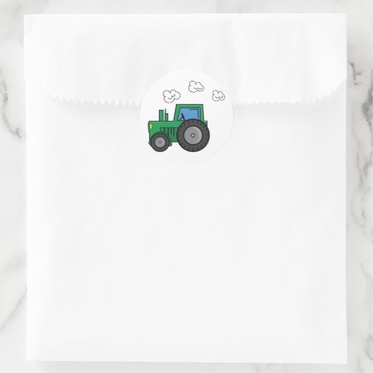 Sticker Rond Tracteur vert (Sac)