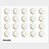 Sticker Rond Tradition moderne formelle Boho Gold Butterfly Bri (Feuille)