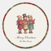 Sticker Rond Traditional Vintage Christmas (Devant)