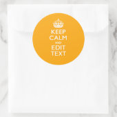 Sticker Rond Trafic Accent Jaune Conserver Le Calme Et Votre Te (Sac)