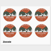 Sticker Rond Trail Arizona (Feuille)
