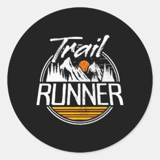 Sticker Rond Trail Running Ultra Run Adventure Randonnée Fell T