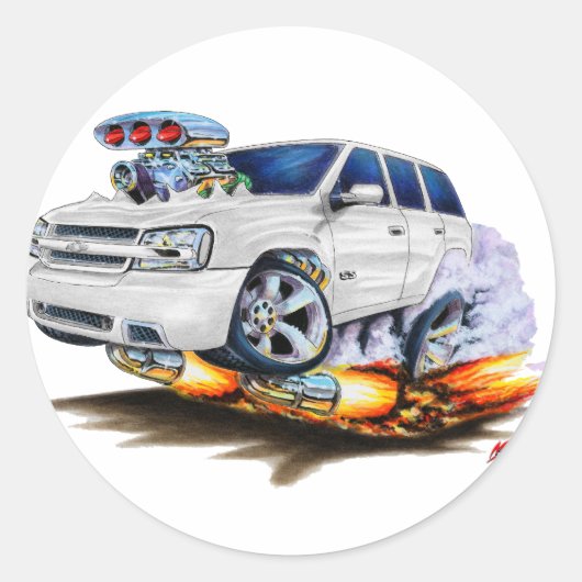 Sticker Rond Trailblazer SS White Truck (Devant)